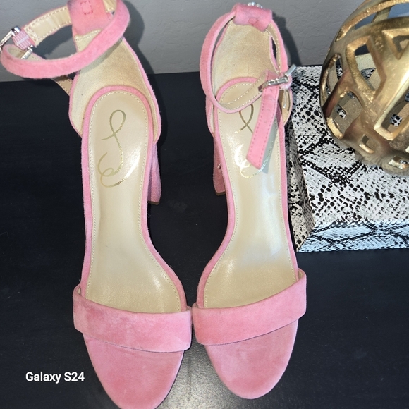 Sam Edelman Yaro Pink Suede Block Heel Sandal   6.5 NWOT💞 - Picture 2 of 10